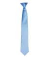 PR755 Premier 'Colours' Satin Clip Tie Mid Blue colour image